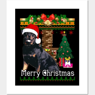 Ugly Christmas Sweater ROTTWEILER Posters and Art